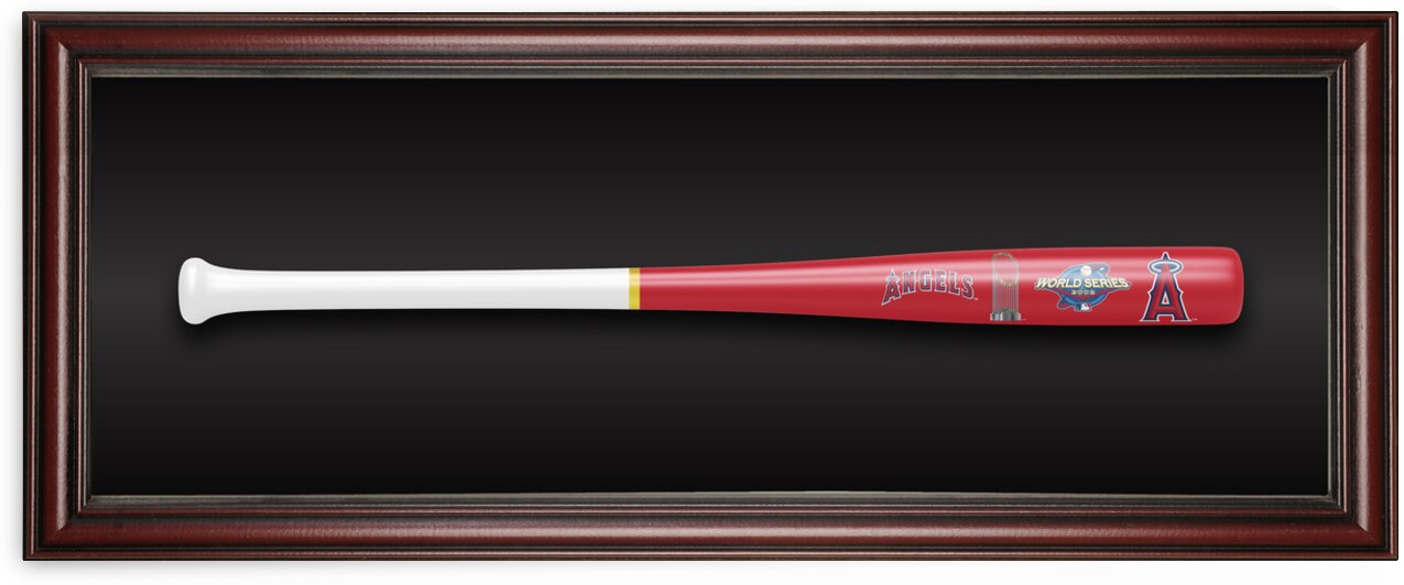 Anaheim Angels 2002 World Series Bat Art by Gametime Fan Shop
