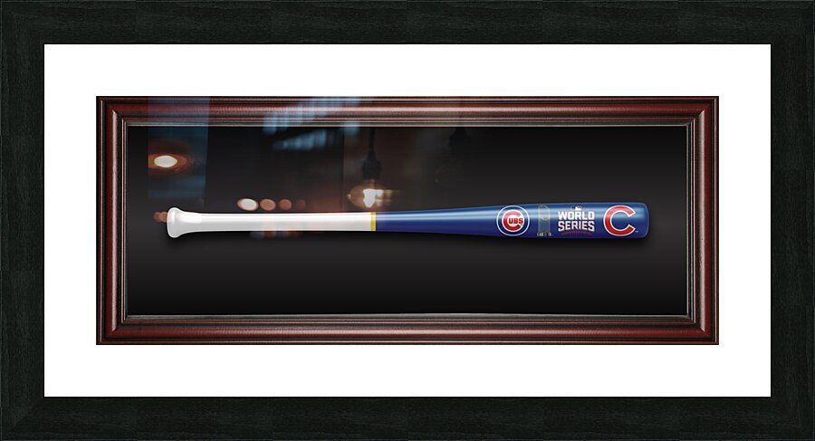 Chicago Cubs 2016 World Series Bat Art v2 Picture Frame print