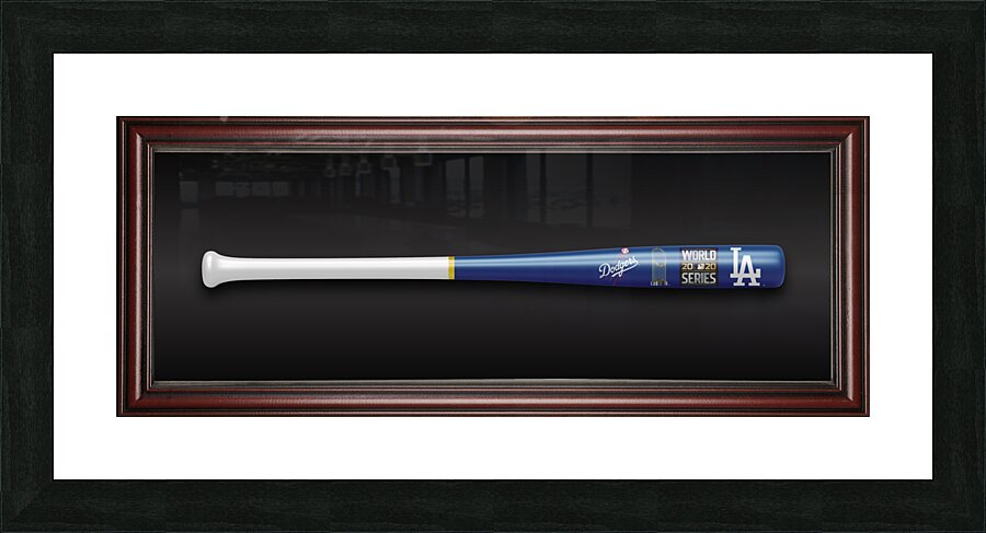 LA Dodgers 2020 World Series Bat Art Picture Frame print