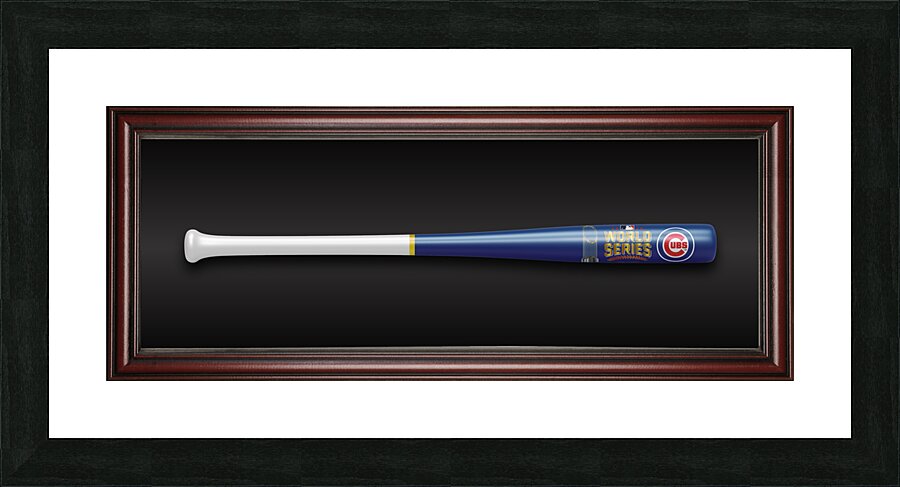 Chicago Cubs 2016 World Series Bat Art  Impression encadrée