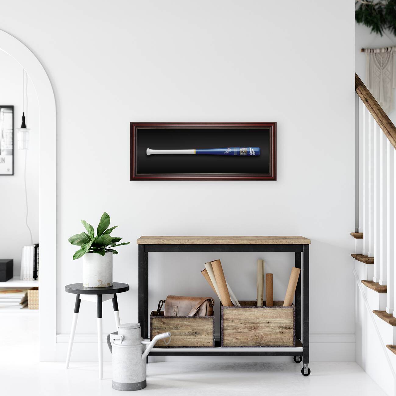 LA Dodgers 2020 World Series Bat Art Reproduction